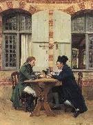 The Card Players,, Jean-Louis-Ernest Meissonier